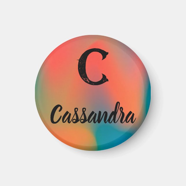 Aimant Initiale et nom (Devant)