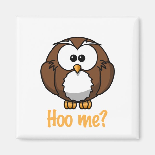 Aimant Innocent Owl - "Hoo Me ?" (Devant)