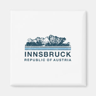 Aimant Innsbruck Autriche Montagnes Autriche Vintag ski a