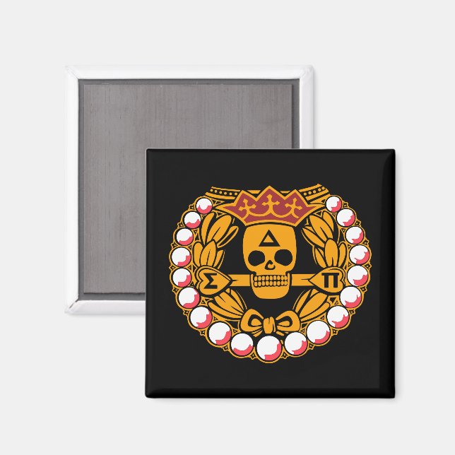Aimant Insigne de crâne Delta Sigma Pi (Recto/Verso)