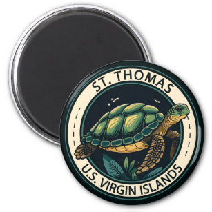 Aimant Insigne de tortue des îles Vierges américaines St 