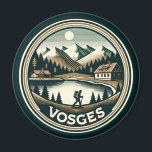 Aimant Insigne des Vosges France<br><div class="desc">Les Vosges dans un style vectoriel. Les Vosges sont une gamme de montagnes moyennes dans l'est de la France,  près de sa frontière avec l'Allemagne.</div>