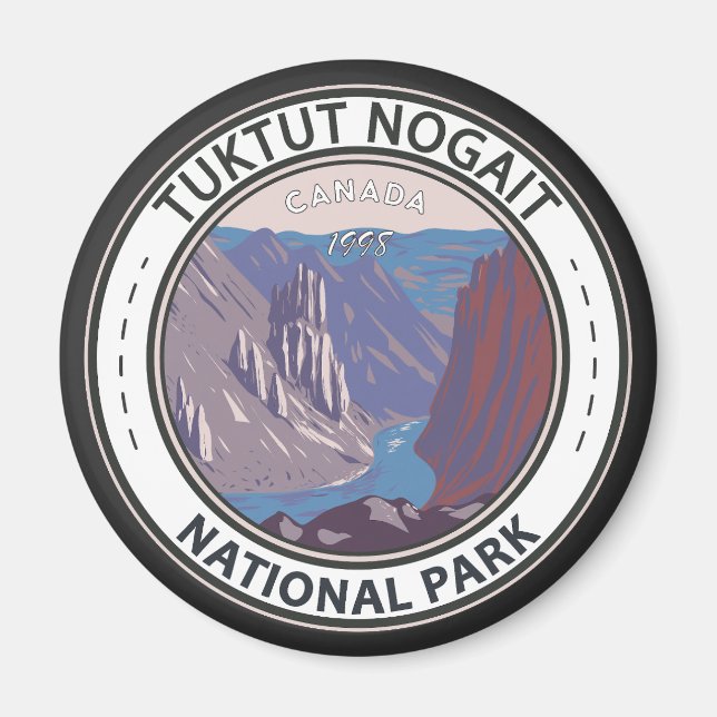 Aimant Insigne du Canada du parc national Tuktut Nogait (Devant)