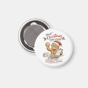 Aimant Inspecteur de biscuits de Noël Aquarelle