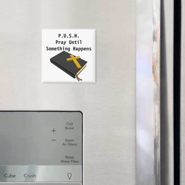 Aimant Inspiration de prière PUSH (In situ (réfrigérateur))