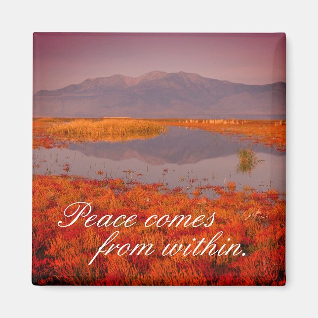 Aimant Inspiration "Paix" Paysage Utah (Devant)