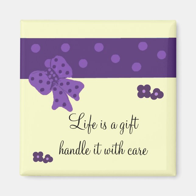 Aimant Inspirational Life Saying (Devant)