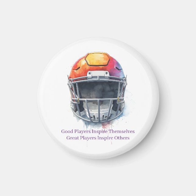 Aimant Inspirational Motivational Football Helmet  (Devant)