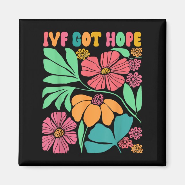 Aimant Inspiré Motivationnel Ivf Mama Fleur sauvage Ivf M (Devant)