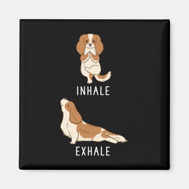 Aimant Inspirez Expirez Cavalier King Charles Spaniel Drô (Devant)
