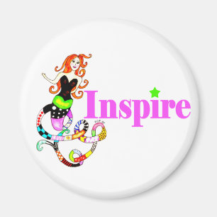 Aimant Inspirez l'aimant "Girly" de sirène