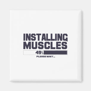 Aimant Installer des muscles drôle sport gym musculation