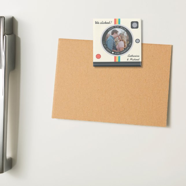 Aimant Instant Camera Couple Photo Unique Enregistrer La  (Créateur téléchargé)