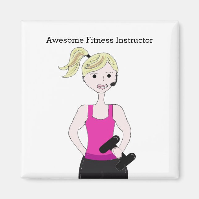 Aimant Instructeur de fitness génial (Devant)