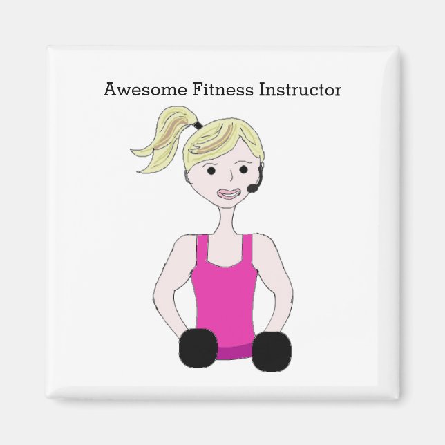 Aimant Instructeur de fitness génial (Devant)