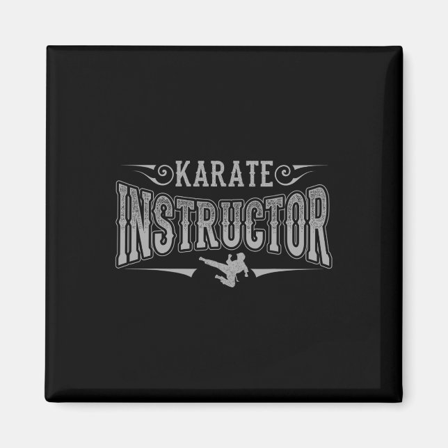 Aimant Instructeur de karaté Ceinture noire Arts martiaux (Devant)