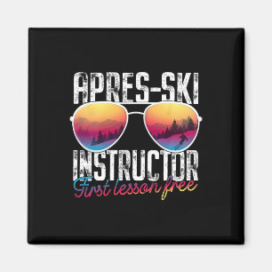 Aimant Instructeur de ski Apres Première leçon Sans Skin