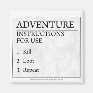 Aimant Instructions pour l'aventure