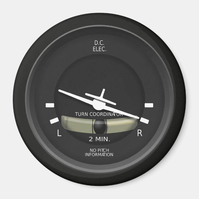 Aimant Instrument de coordination de virage des aéronefs (Devant)