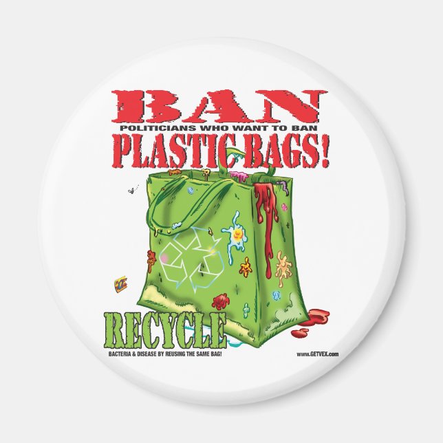 AIMANT INTERDIRE... SACS EN PLASTIQUE ! (Devant)
