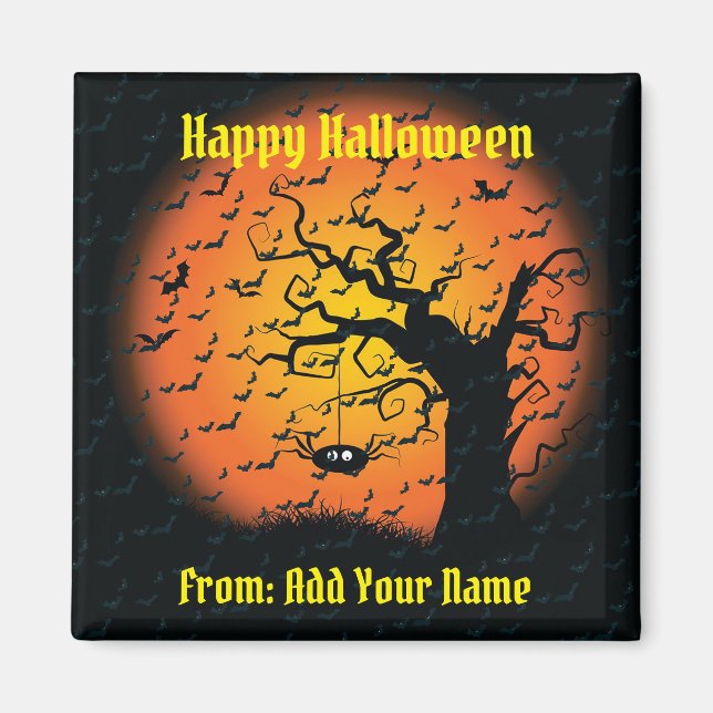 Aimant Intéressant Joyeux cadeau Halloween (Devant)