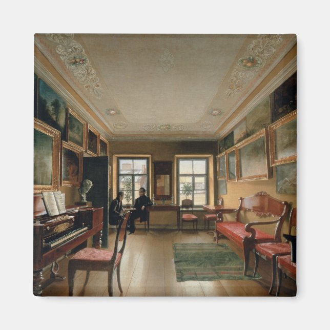 Aimant Intérieur d'une maison de maître, années 1830 (Devant)