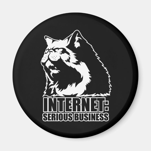 Aimant Internet : Serious Business (lolcat drôle tshirt) (Devant)