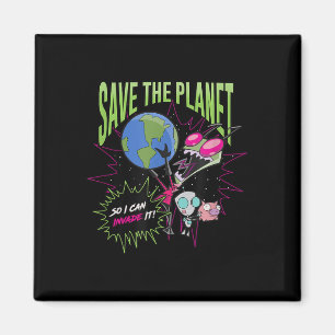 Aimant Invader Zim Jour des terres Sauvez La Planète Pour