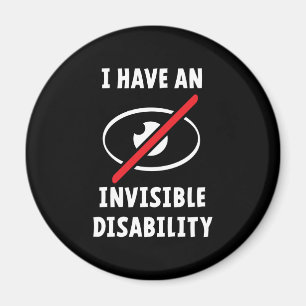Aimant Invisible, disability. Maladie invisible.