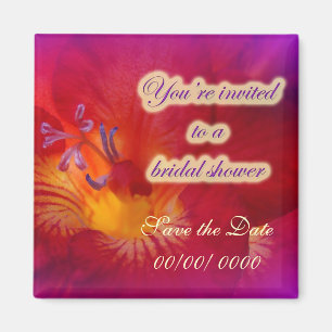 Aimant Invitation de douche de mariée aimantée de Freesia