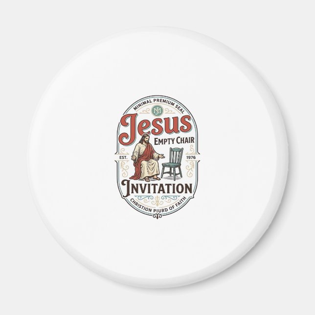 Aimant Invitation Jésus Chaise Vide Invitation Jésus Chai (Devant)