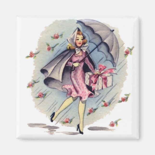 Aimant Invité vintage Fête des mariées (Devant)