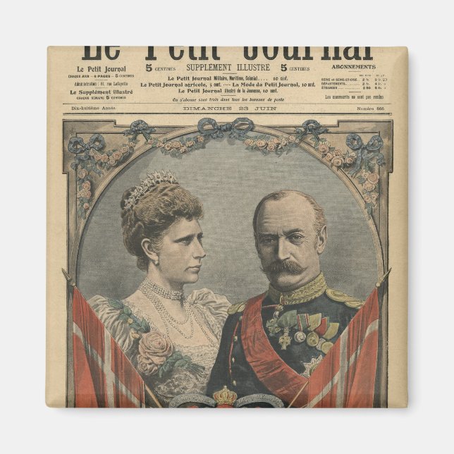 Aimant Invités de France, Roi Frédéric VIII et Reine (Devant)