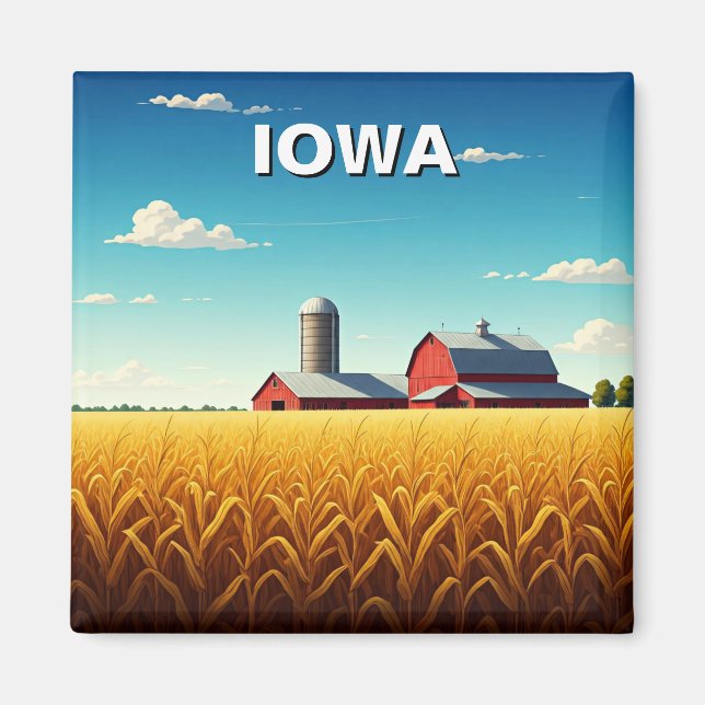 Aimant Iowa Cornfield Red Grange (Devant)