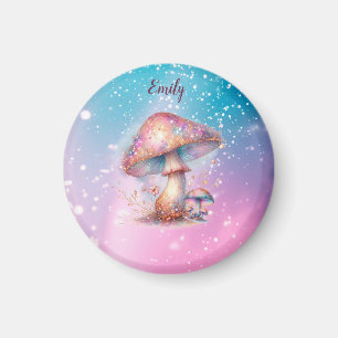 Aimant Iridescente Enchanted Fairytale Champignons Nom