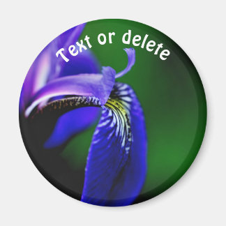 Aimant Iris Fleur de Drapeau Bleu Personnalisé