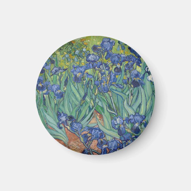 Aimant Iris, Peinture à l'huile florale, Vincent Van Gogh (Devant)