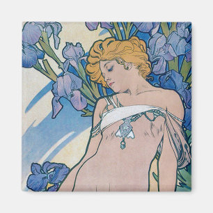 Aimant Iris (Quatre Fleurs), Alphonse Mucha