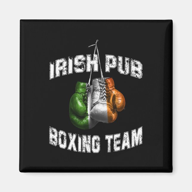 Aimant Irish Boxing Funny Irlande Drapeau - Irish Pub (Devant)