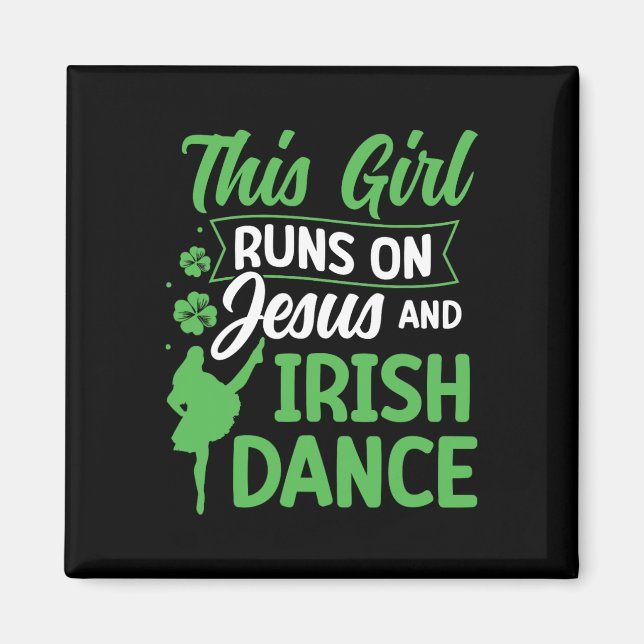 Aimant Irish Dancing Cette Fille Joue Sur Jesus Et Irish  (Devant)