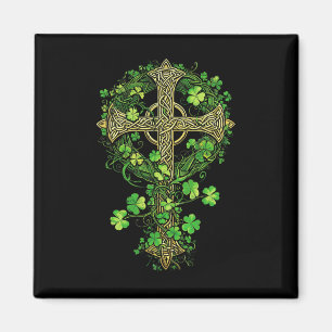 Aimant Irish Harp Celte Cross Knot Clover St Shamrock