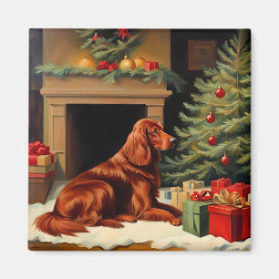 Aimant Irish Setter Christmas