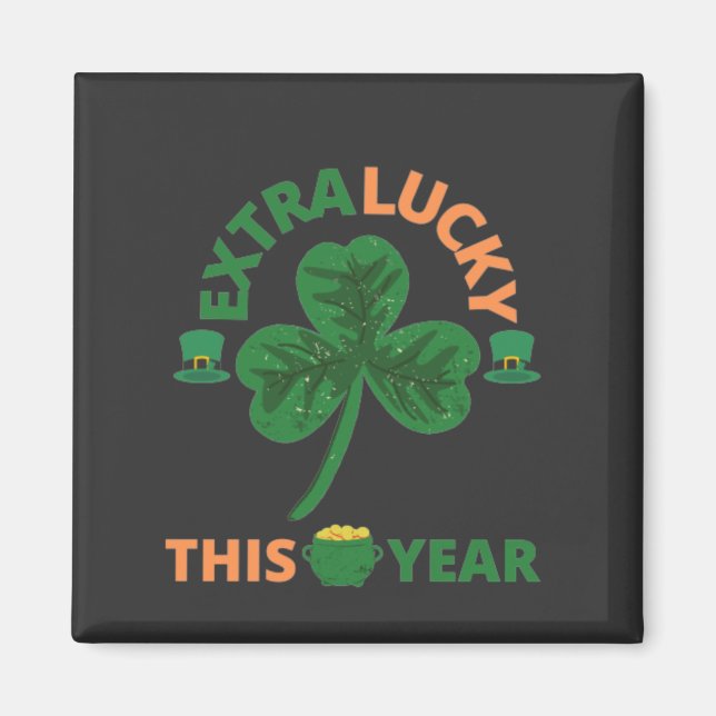 Aimant Irish très chanceux cette année drôle (Devant)