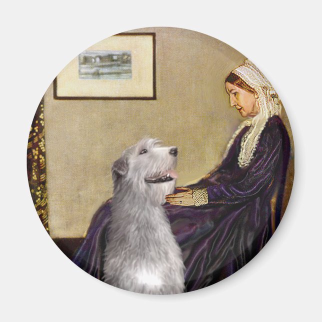 Aimant Irish Wolfhound 6 - La mère de Whistler (Devant)