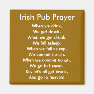 Aimant irlandais de prière de Pub