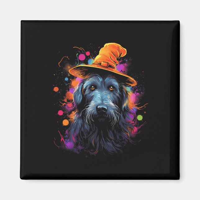 Aimant Irlandais Wolfhound Halloween Chien animal de comp (Devant)