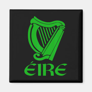 Aimant Irlande Eire Eireann Fierté Irlandaise Harpe Gaéli