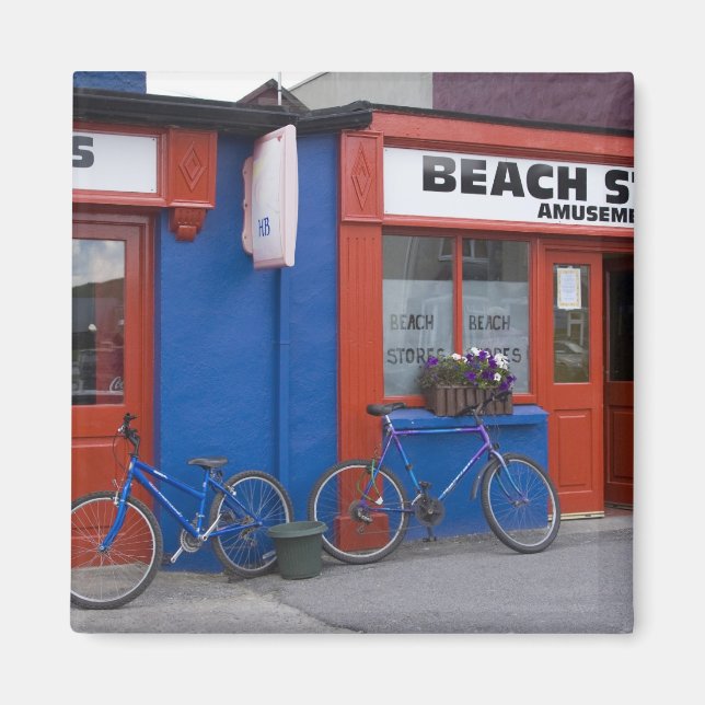Aimant Irlande, Strandhill. Vitrines avec vélos (Devant)