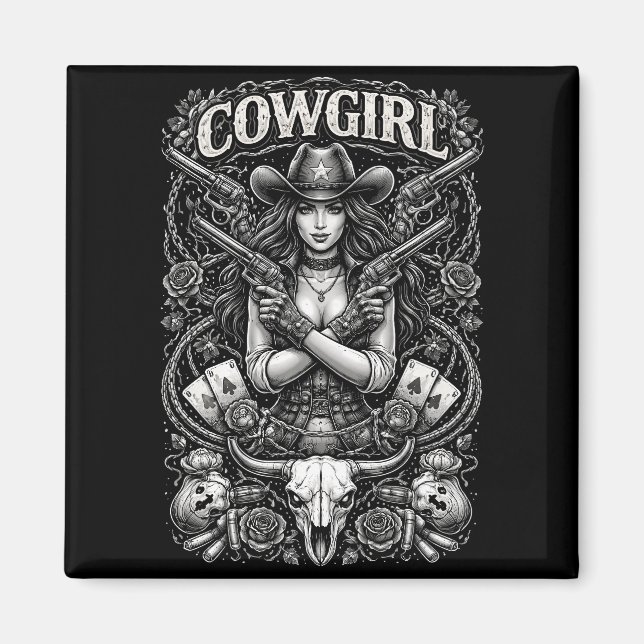 Aimant Iron Cowgirl (Devant)