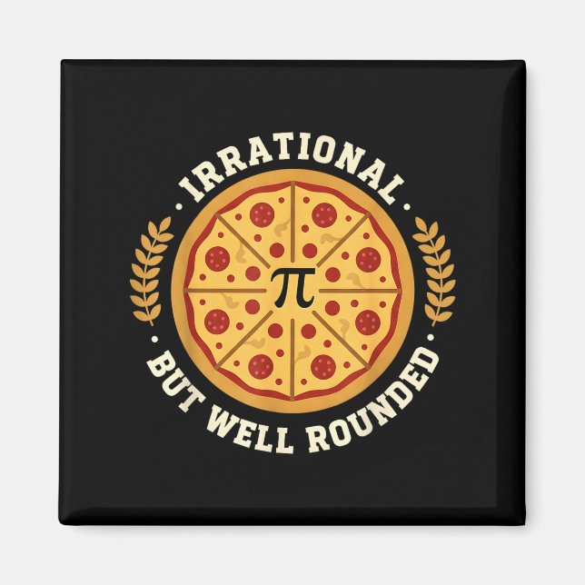 Aimant Irrationnel Mais Bien Arrondi Pizza Pi Symbole Mat (Devant)